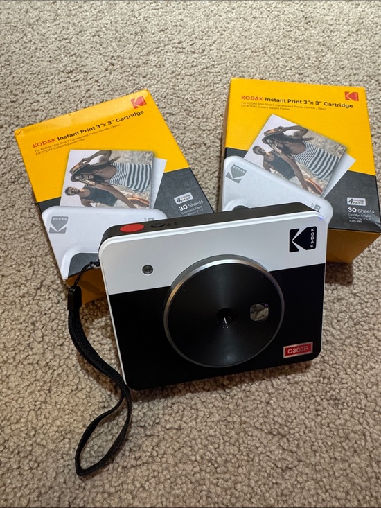 Kodak Other - Kodak C300R Instant Print Camera - Black & White with 2 unopened film